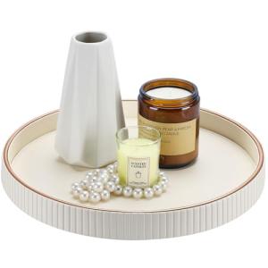 KINGFOM Bandeja Decorativa Redonda de 30 cm, Bandejas Decor…