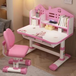 Escritorio para niños, juego de escritorio y silla rosa par…