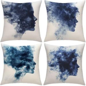 Abstracto Cojines Exterior Impermeable Terciopelo Grande Fu…