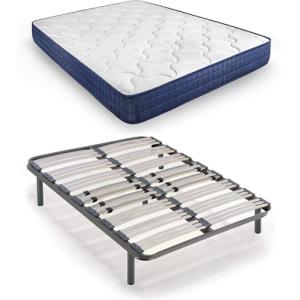 HOGAR24 ES - Cama Completa con Somier Multiláminas de Regul…