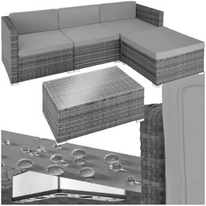 TecTake® Conjunto Jardín de Ratán con Cojines Grosor 8 cm,…