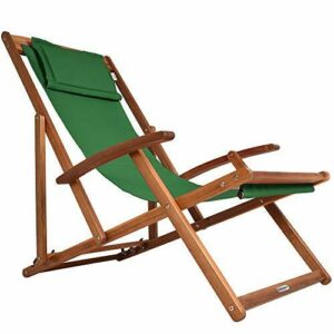 CASARIA® Tumbona Plegable Madera de Acacia Carga 160KG Sill…