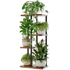 Bamworld Soporte para Plantas de Interior de 4 Niveles, Sop…