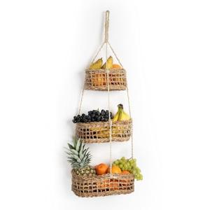 FRUIT HUB - Cesta colgante de fruta - Frutero 3 pisos de pa…