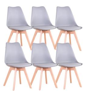 GrandCA HOME Juego de 6 sillas de Comedor escandinavas, dis…