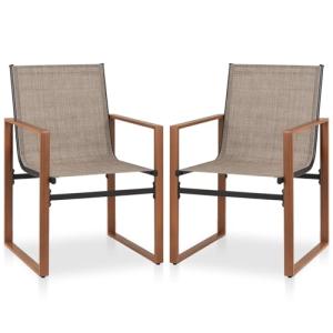 COSTWAY 2 Sillas Jardin Exterior Textilene, Sillas Terraza…