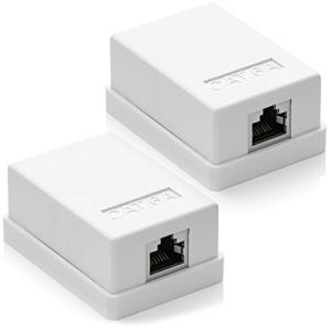 deleyCON 2x CAT 6a Superficie RJ45 1x Puertos Conector de R…