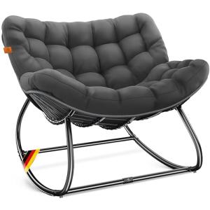 KESSER® Mecedora ergonómica para interior y exterior, carga…