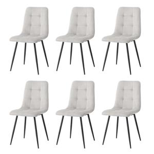 BenyLed Juego de 6 Silla de Comedor en Pana, Sillas de Coci…