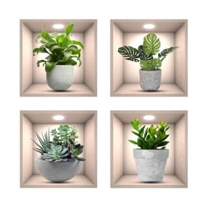 vinilos de pared decorativos, 4 pegatinas de arte de pared…