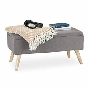 Relaxdays Baúl Almacenamiento con Patas, Banco Almacenaje,…