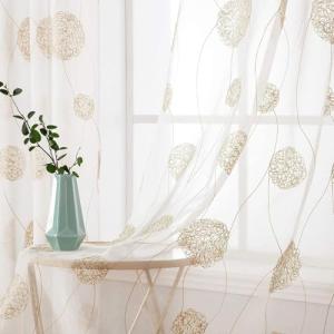 MIULEE Cortinas Salon Modernas con Bordado con Hortensias,…