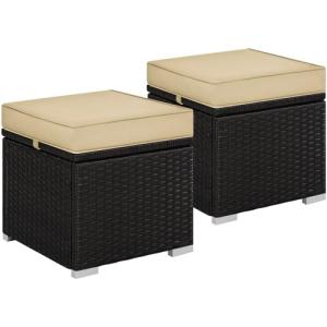 Yaheetech 2 Piezas Taburete Exterior para Muebles de Jardín…