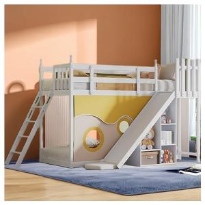 Racxily Litera de 90 x 200 cm, cama para niños con escalera…