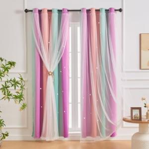 SeseBee Cortinas de 2 Piezas para Habitación Infantil, Cort…