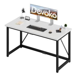 Devoko 140 cm Escritorio de Ordenador con Bolsillo, Mesa de…