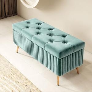 Banco de almacenamiento para dormitorio, asiento tapizado,…