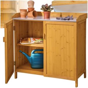 tectake® Armario Exterior de Madera con Estanterias Almacen…