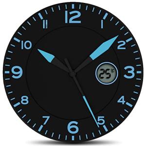 FISHTEC Reloj de Pared Diseño Moderno - Reloj con Temperatu…