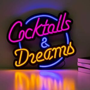 NELUX Cocktails and Dreams - Luces Neón LED Bar para Pared…