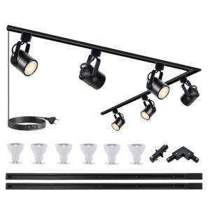 Bravsekai Lamparas Focos Techo Moderno Negra,6 Focos Gu10 R…