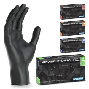 ARNOMED Guantes nitrilo extra fuerte talla M, guantes de ni…