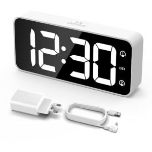 LATEC Despertador Digital LED con Doble Alarma y 8 Tonos Re…