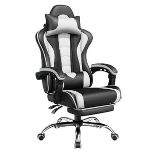 Yaheetech Silla de Oficina Silla Gaming con Reposapies Sill…