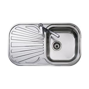 TEKA Fregadero Encastrado 1 Cubeta con Escurridor, Acero In…