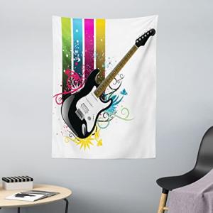 ABAKUHAUS Guitarra Tapiz de Pared y Cubrecama Suave, Bajo F…