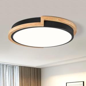 Vikaey Plafon LED Techo, Plafon de Techo Negra de 30cm, Lám…
