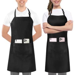 Utopia Kitchen - Pack de 2 delantales ajustables con 2 bols…