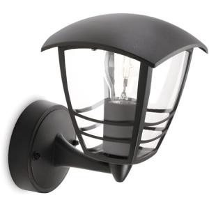 CREEK-Aplique Exterior Metal H20cm Negro Philips