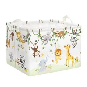 Clastyle Cajas de Almacenaje Blanco Animales del Bosque Ele…