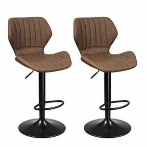 Songmics Taburete de Bar, Juego de 2 Sillas de Cocina con M…