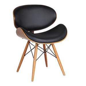 Armen Living Cassie - Silla de Comedor en Piel sintética Ne…