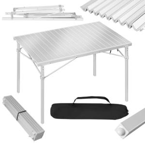 WOLTU Mesa de Camping Aluminio Mesa Plegable Comedor Mesa d…