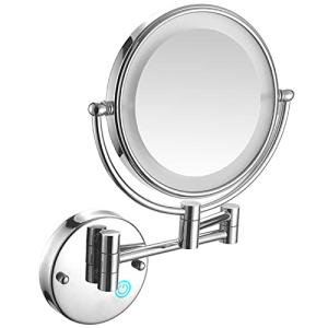 Espejo de maquillaje LED de 8 pulgadas, aumento de doble ca…
