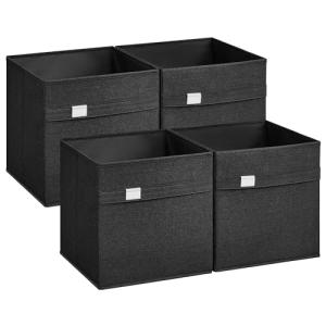 SONGMICS ROB233B04 - Juego de 4 cajas de almacenamiento, 33…