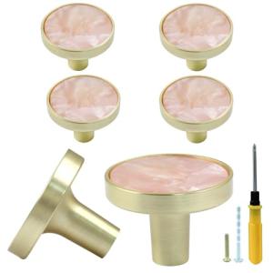 Bonsicoky 6 pomos dorados para cajones de cómoda, tiradores…