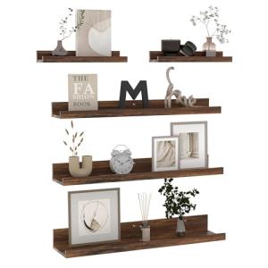 RLAVBL Juego de 5 con 60cm Estanteria Pared de Madera, Dife…