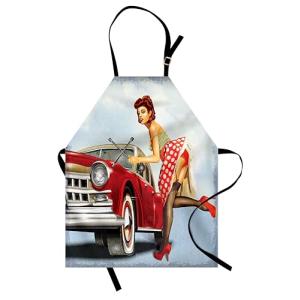 ABAKUHAUS Delantal de Cocina Pin up Girl, Paquete de 2, Señ…