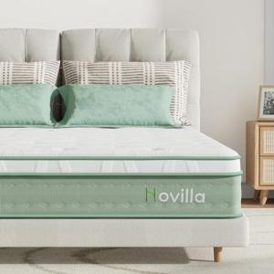 Novilla Colchones de Cama Doble de 9.8 Pulgadas, 3 Zonas, c…