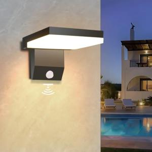 LED Lámpara Exterior Interior de 24W con sensor movimiento,…