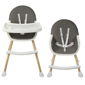 ALMAR Baby Trona para bebe gris convertible en trona baja 2…