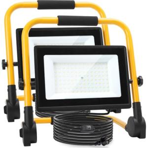Aigostar Foco de Trabajo LED 100W,2 piezas,9000LM,Foco Port…