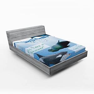 ABAKUHAUS Animal Sábana Elastizada, Ballena Delfines y el m…