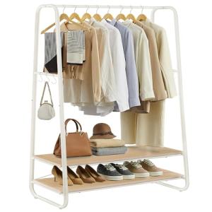 VASAGLE Perchero Burro, Perchero Recibidor con 2 Estantes,…