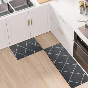 LY4U Juego de Alfombras de Cocina Antideslizantes de 2 Piez…