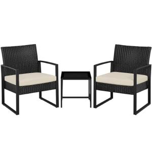 Yaheetech Juego de Sillas y Mesa Exterior Conjunto de Muebl…